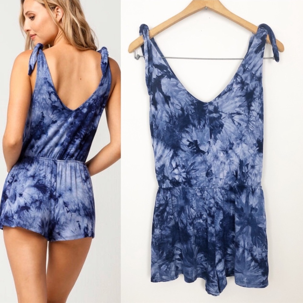 Sky and Sparrow Boho Tie Dye Romper